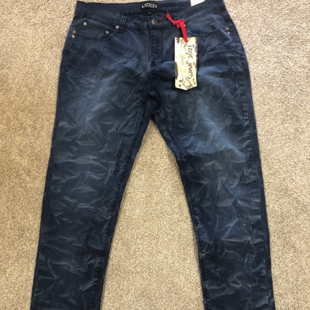 New ~ Toxic Jeans‎ Denim Women’s 16 Tapered 35” (W) x 29.5” (I) Blue
